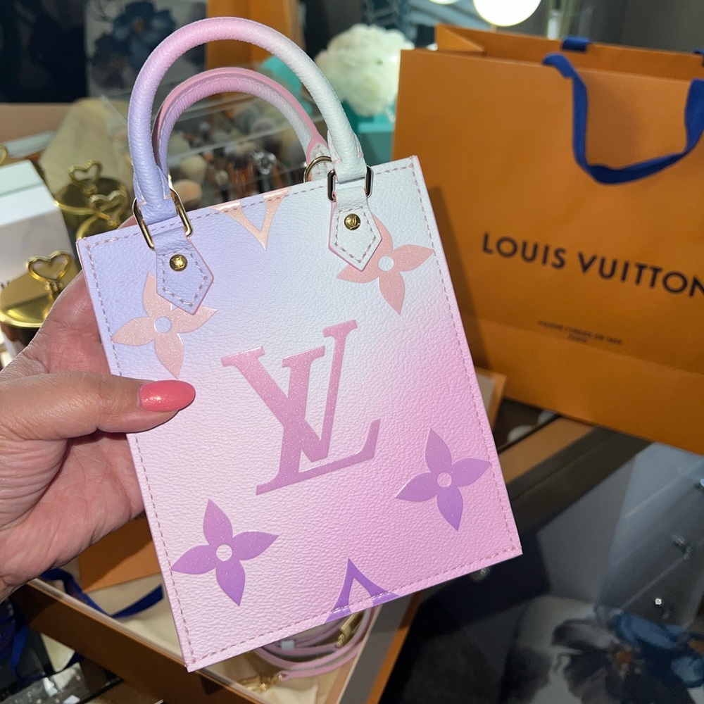 Authentic Louis Vuitton Petit Sac Plat - Sunrise Pastel